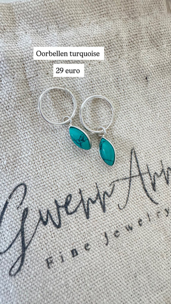 Oorbellen turquoise