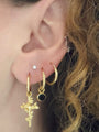 Dusasee Kruis Oorbellen - 14K Goldplated