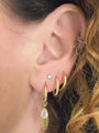 Ghadeem Maansteen Oorbellen - 14K Goldplated