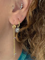Rangheen Multistone Doortrek Oorbellen - 14K Goldplated
