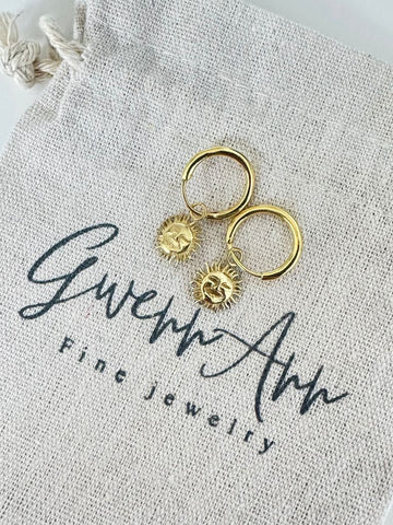 Soraj Zon Oorbellen - 14K Goldplated