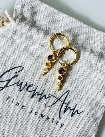 Trayee Multistone Oorbellen - 14K Goldplated