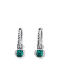 Aankh Turquoise Zilveren Oorbellen