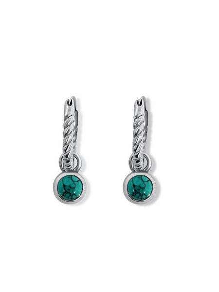 Aankh Turquoise Zilveren Oorbellen