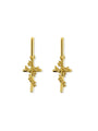 Dusasee Kruis Oorbellen - 14K Goldplated