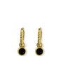 Aankh Onyx Oorbellen - 14K Goldplated