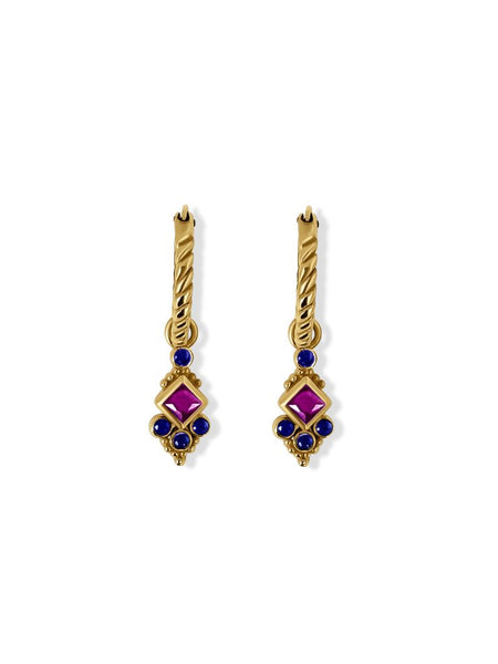 Suraksha Multistone Oorbellen - 14K Goldplated