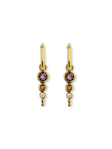 Trayee Multistone Oorbellen - 14K Goldplated