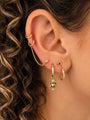 Benang Topaas Flatback Piercing 14K Goldplated-1 ST.
