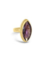 Chamak Amethyst Ring - 925 Sterling Zilver 14K Verguld Goud