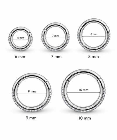 Basic Titanium Steentjes Clicker 6-10 mm