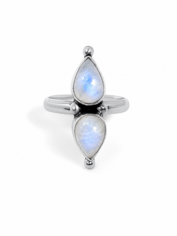 Dua Maansteen Ring