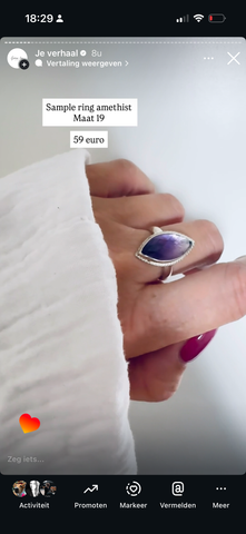 Ring amethist 19