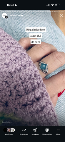 Maansteen ring en chalcodone ring