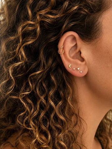 Lumi Lab Diamond Flatback Piercing 14K Goldplated - 1 ST.