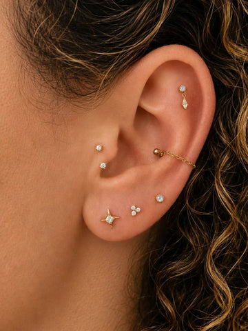 Trinity Piercing 14K Massief Goud-1ST.