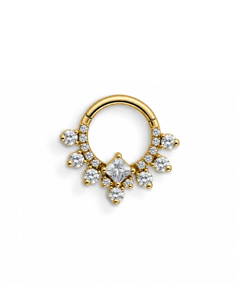Amara Titanium Clicker Goud 8.0 mm