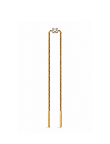Jolie Zilveren Oorbel 14K Goldplated - 1 ST.