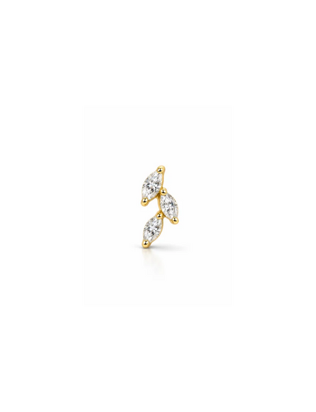 Anaïs Titanium Flatback Piercing Goud -1 ST.