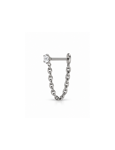 Jade Titanium Flatback Piercing-1 ST.