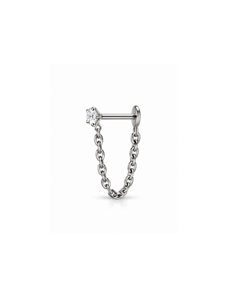 Jade Titanium Flatback Piercing-1 ST.
