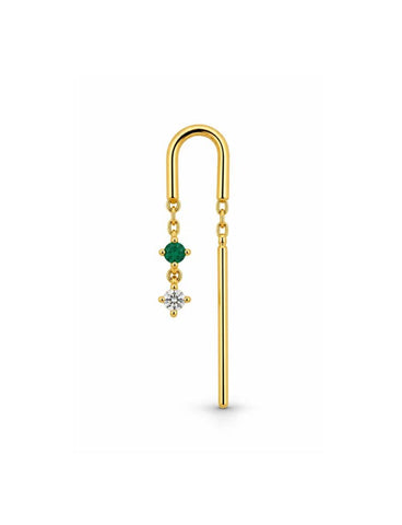 Mavi Zilveren Zirkonia Oorbel 14K Goldplated - 1 ST.