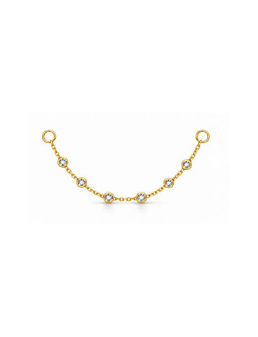 Milo Zilveren Chain Connector 14K Goldplated - 1 ST.