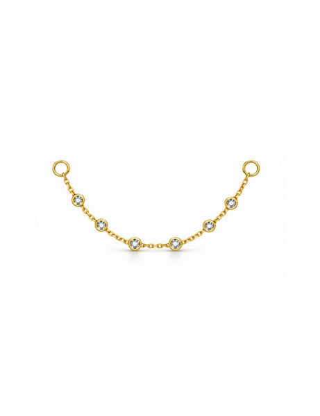 Milo Zilveren Chain Connector 14K Goldplated - 1 ST.