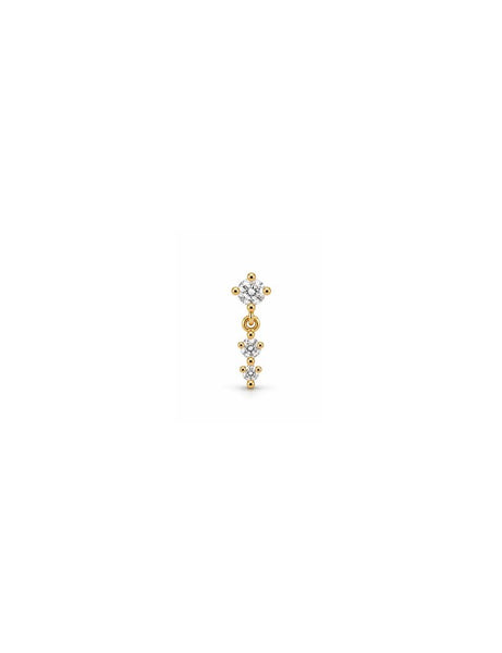 Nina Zirkonia Flatback Piercing 14K Goldplated-1 ST.