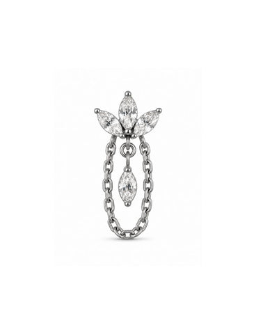 Lotus Titanium Zirkonia Flatback Piercing - 1 ST.