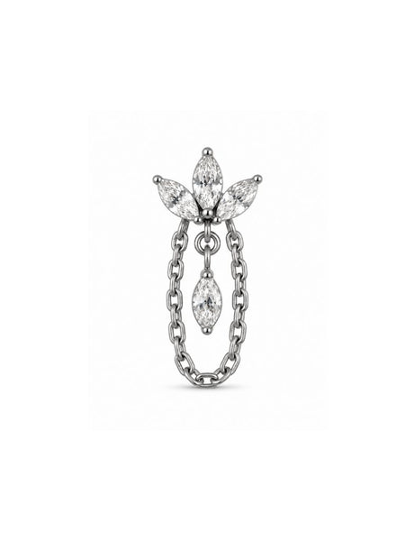 Lotus Titanium Zirkonia Flatback Piercing - 1 ST.