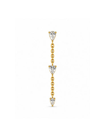 Estelle Titanium Zirkonia Flatback Piercing Goud -1 ST.