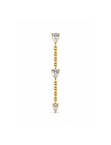 Estelle Titanium Zirkonia Flatback Piercing Goud -1 ST.