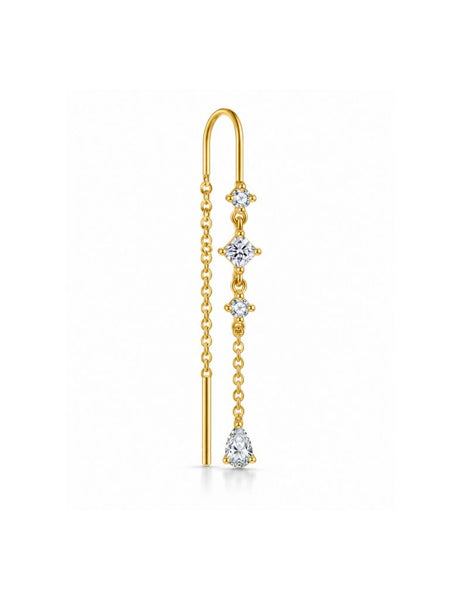Vieve Zilveren Oorbel 14K Goldplated - 1 ST.