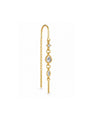 Yuki Zilveren Zirkonia Oorbel 14K Goldplated - 1 ST.