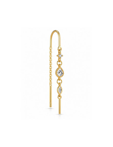 Yuki Zilveren Oorbel 14K Goldplated - 1 ST.