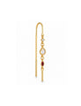 Yuki Pink Zirkonia Zilveren Oorbel 14K Goldplated - 1 ST.