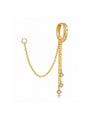 Nori Zilveren Zirkonia Oorbel 14K Goldplated - 1 ST.