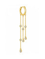 Miyu Zilveren Zirkonia Oorbel 14K Goldplated - 1 ST.