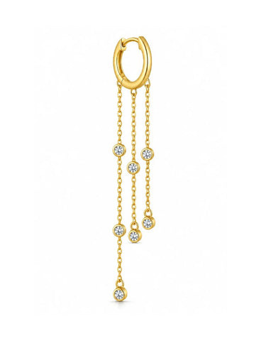 Miyu Zilveren Oorbel 14K Goldplated - 1 ST.