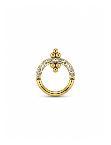 Olivia Titanium Zirkonia Clicker Goud 8.0 mm