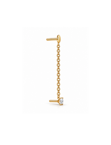 Jade Titanium Flatback Piercing Goud -1 ST.