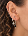 Hitam Onyx Zilveren Oorbellen