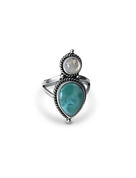 Ay Larimar Maansteen Ring