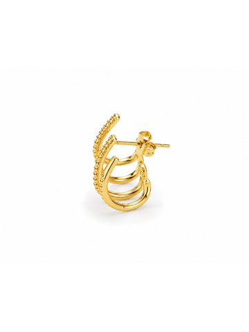 Bina Zilveren Oorbel 14K Goldplated - 1 ST.