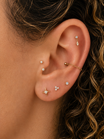 Sora Piercing 14K Massief Goud-1ST.