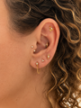 Luna Labradoriet Flatback Piercing 14K Goldplated-1 ST.
