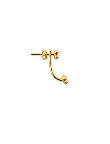 Mutiara Zilveren Oorbel 14K Goldplated - 1 ST.