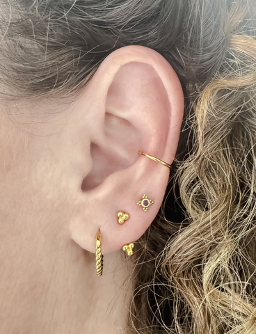 Nila Zilveren Ear Cuff 14K Goldplated - 1 ST.
