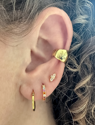 Luna Zilveren Ear Cuff 14K Goldplated - 1 ST.
